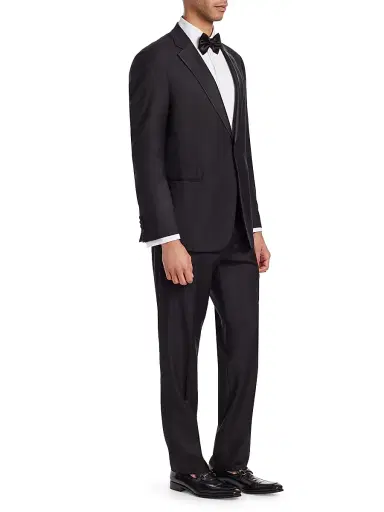 Emporio Armani Men's G-Line Classic Wool Notch Lapel Tuxedo - Black | Thumbnail 1