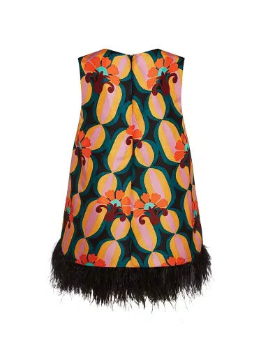 La DoubleJ Women's La Scala Top with Feathers - Arcturus Blue Petrol | Thumbnail 2