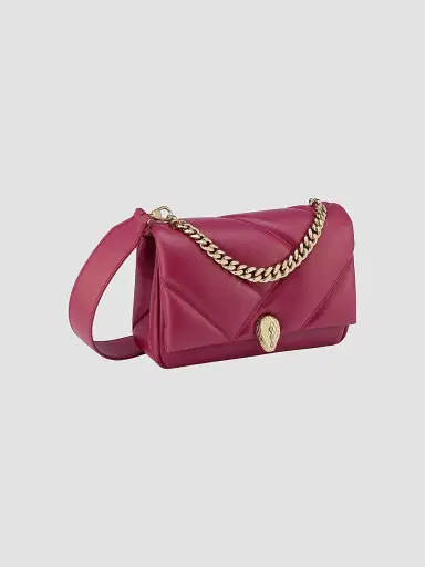 BVLGARI Women's Serpenti Cabochon Matelassé Leather Crossbody Bag - Anemone Spinel | Thumbnail 2