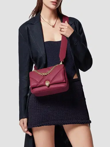 BVLGARI Women's Serpenti Cabochon Matelassé Leather Crossbody Bag - Anemone Spinel | Thumbnail 6