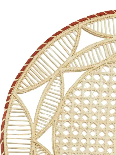 La DoubleJ Raffia Placemat Set of 2 - Sol Orange | Thumbnail 3
