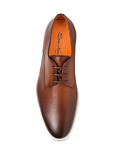 Santoni Men's Leather Lace-Up Oxfords | Thumbnail 4