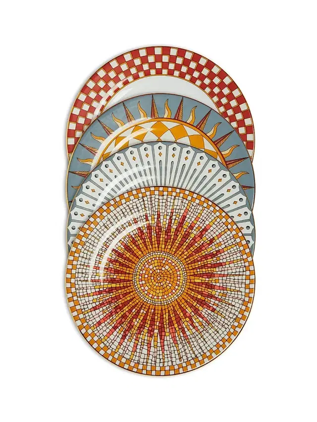 La DoubleJ Dessert Plates Set Of 4 - Multi Solar