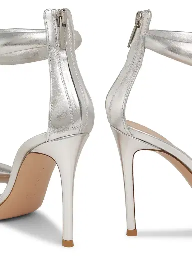 Gianvito Rossi Women's Bijoux Ankle-Strap Metallic Leather Stiletto Sandals | Thumbnail 6 Gianvito Rossi Women's Bijoux Ankle-Strap Metallic Leather Stiletto Sandals | Thumbnail 6