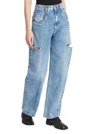Maison Margiela Women's Wide-Leg Slashed Cut-Out Jeans | Thumbnail 3 Maison Margiela Women's Wide-Leg Slashed Cut-Out Jeans | Thumbnail 3