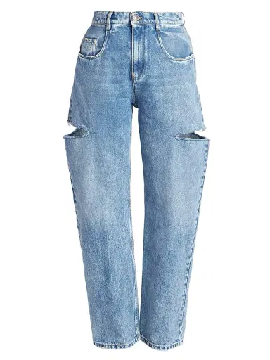 Maison Margiela Women's Wide-Leg Slashed Cut-Out Jeans | Thumbnail 1 Maison Margiela Women's Wide-Leg Slashed Cut-Out Jeans | Thumbnail 1