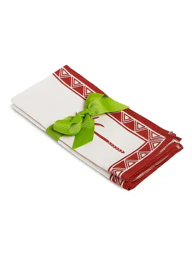 La DoubleJ Large Napkin Set of 2 (45 x 45) - Date Palms Napkin Mattone | Thumbnail 1 La DoubleJ Large Napkin Set of 2 (45 x 45) - Date Palms Napkin Mattone | Thumbnail 1