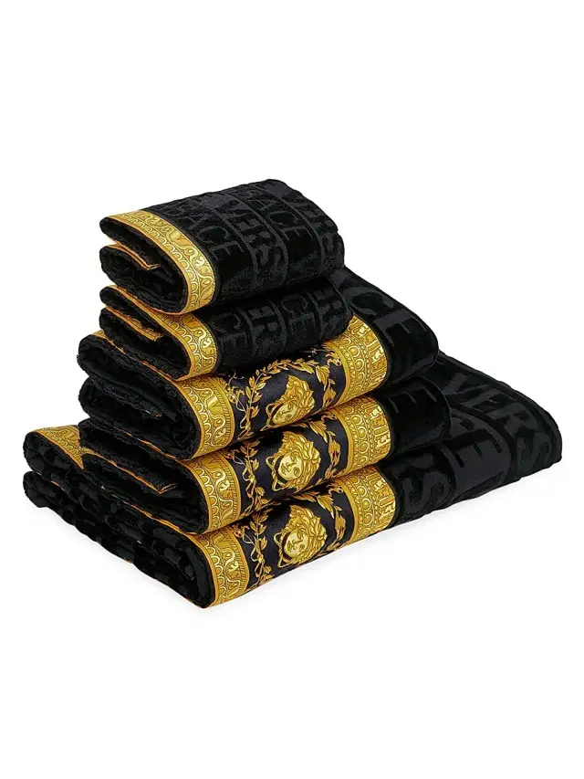 Versace Monogram Barocco 5-Piece Towel Set
