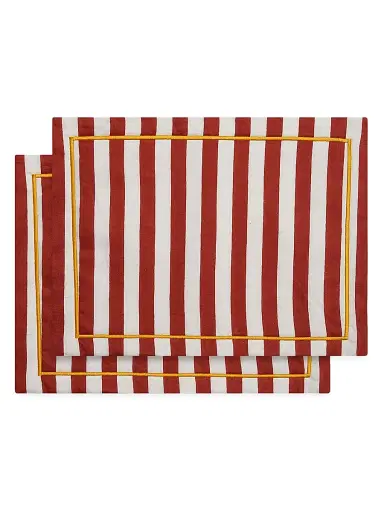 La DoubleJ Placemat Set of 2 - Riviera Mattone | Thumbnail 1