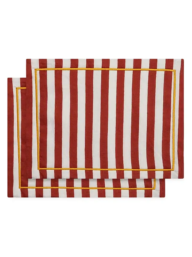 La DoubleJ Placemat Set of 2 - Riviera Mattone