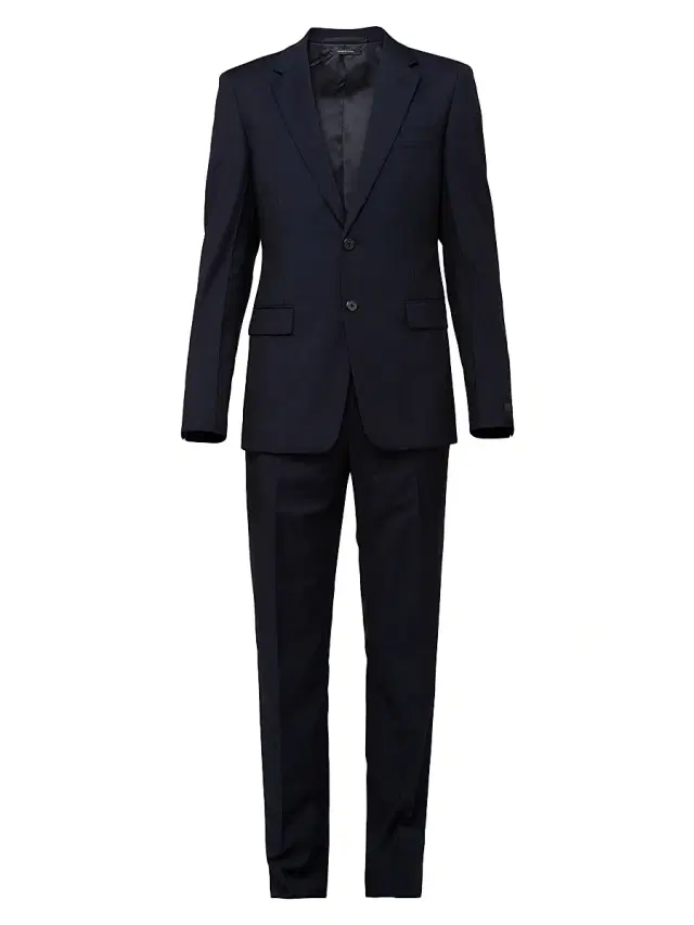 Men's Single Breasted Wool and Mohair Suit - Blue