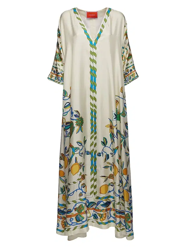 La DoubleJ Women's Muumuu Dress - Borboni Placee White