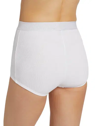 Versace Women's Culotte High-Waisted Rib-Knit Boyshort - White | Thumbnail 4 Versace Women's Culotte High-Waisted Rib-Knit Boyshort - White | Thumbnail 4