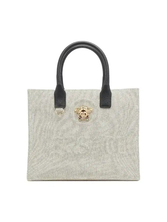 Versace Women's  Canvas & Leather Tote Bag - Bianco