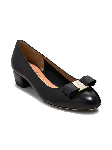 Ferragamo Women's Vara 30MM Leather Pumps - Nero - Size 11 | Thumbnail 2 Ferragamo Women's Vara 30MM Leather Pumps - Nero - Size 11 | Thumbnail 2