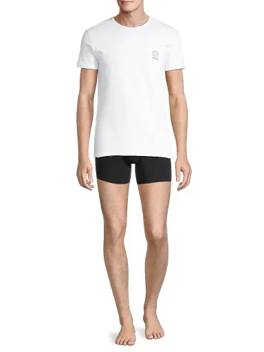 Versace Men's Logo Crewneck T-Shirt - Black - Size Small | Thumbnail 2 Versace Men's Logo Crewneck T-Shirt - Black - Size Small | Thumbnail 2