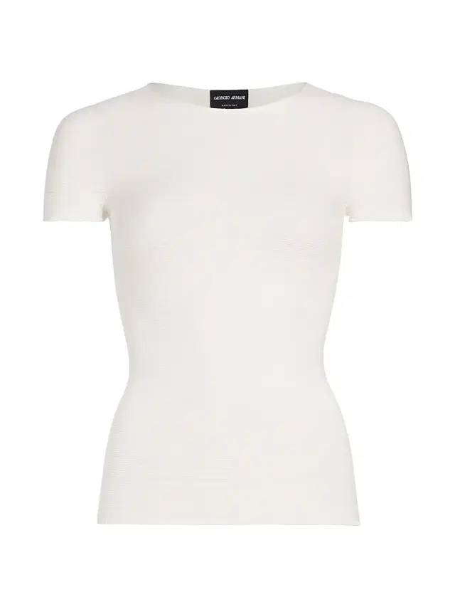 Giorgio Armani Women's Cap-Sleeve Knit Tee -