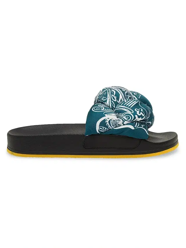 Women's Treccia Slides - Ionic Blue Petrol  Sandals