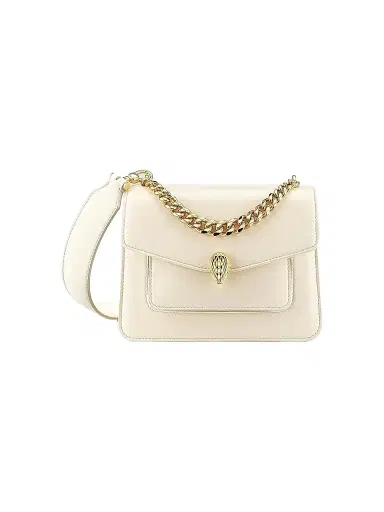 BVLGARI Women's Maxi Serpenti Leather Chain Crossbody Bag - Ivory Opal Gold | Thumbnail 1 BVLGARI Women's Maxi Serpenti Leather Chain Crossbody Bag - Ivory Opal Gold | Thumbnail 1