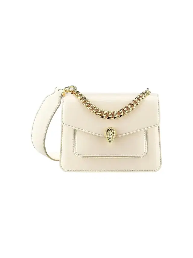 BVLGARI Women's Maxi Serpenti Leather Chain Crossbody Bag -  Opal Gold