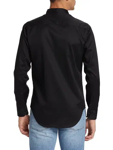 Emporio Armani Men's Ceremony Dress Shirt - Black - Size 17 | Thumbnail 5 Emporio Armani Men's Ceremony Dress Shirt - Black - Size 17 | Thumbnail 5