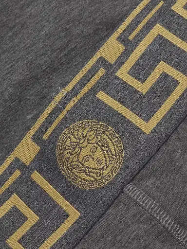 Versace Men's Greca Waistband Jersey Trunks - Grey Gold - Size XL | Thumbnail 6 Versace Men's Greca Waistband Jersey Trunks - Grey Gold - Size XL | Thumbnail 6