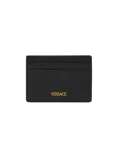 Versace Men's Leather Card Case - Black Gold | Thumbnail 2 Versace Men's Leather Card Case - Black Gold | Thumbnail 2