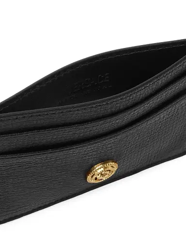Versace Men's Leather Card Case - Black Gold | Thumbnail 3 Versace Men's Leather Card Case - Black Gold | Thumbnail 3