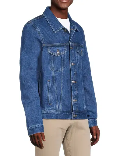 Palm Angels Men's Logo Denim Jacket - Light Blue | Thumbnail 3 Palm Angels Men's Logo Denim Jacket - Light Blue | Thumbnail 3