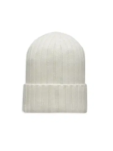 Moncler Women's Wool Ribbed Knit Logo Beanie | Thumbnail 2 Moncler Women's Wool Ribbed Knit Logo Beanie | Thumbnail 2