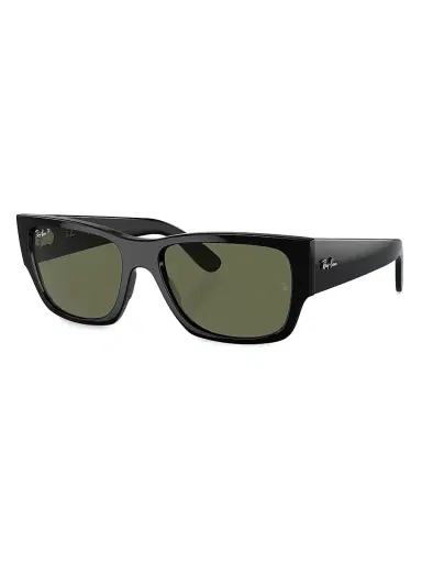 Ray-Ban Women's RB0947S Carlos 56MM Rectangular Sunglasses | Thumbnail 1