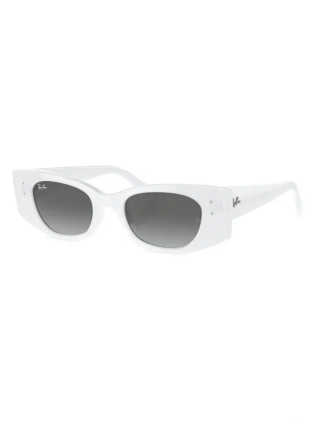Ray-Ban Women's RB4427 Kat 49MM Rectangular Sunglasses - White Grey Gradient
