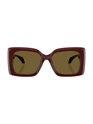 Versace Women's Medusa Plaque 54MM Square Sunglasses - Wine Gold Olive | Thumbnail 2