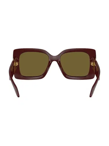 Versace Women's Medusa Plaque 54MM Square Sunglasses - Wine Gold Olive | Thumbnail 4