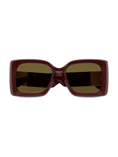 Versace Women's Medusa Plaque 54MM Square Sunglasses - Wine Gold Olive | Thumbnail 5