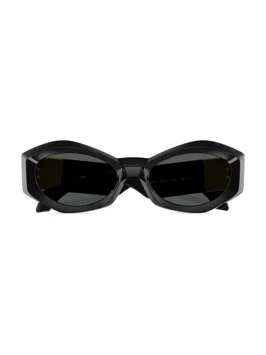 Versace Women's 54MM Geometric Sunglasses - Black Gold Dark Grey | Thumbnail 5