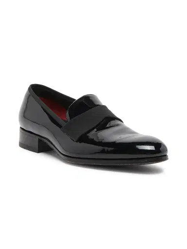 Tom Ford Men's Patent Leather Loafers - Black - Size 10 | Thumbnail 2