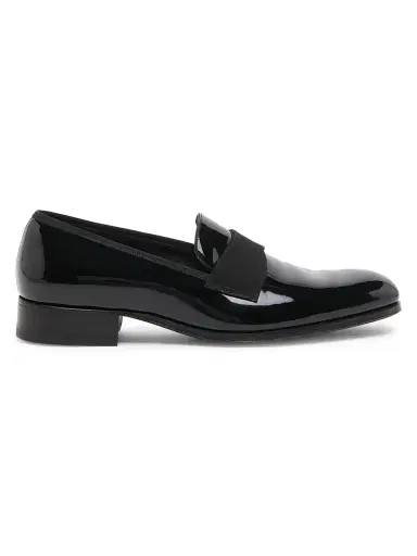 Tom Ford Men's Patent Leather Loafers - Black - Size 10 | Thumbnail 1