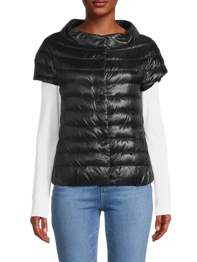 HERNO Women's Iconico Emilia Cap-Sleeve Down Puffer Jacket | Thumbnail 3 HERNO Women's Iconico Emilia Cap-Sleeve Down Puffer Jacket | Thumbnail 3