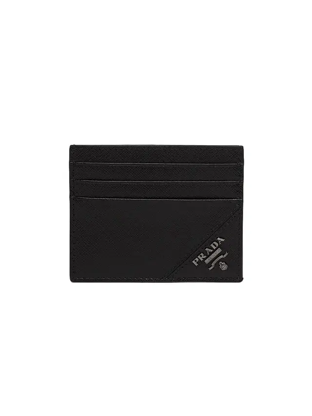 Prada Men's Saffiano Leather Card Holder - Black