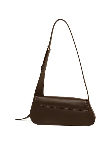 Santoni Women's Soft Pluto Leather Shoulder Bag - Dark Brown | Thumbnail 3 Santoni Women's Soft Pluto Leather Shoulder Bag - Dark Brown | Thumbnail 3