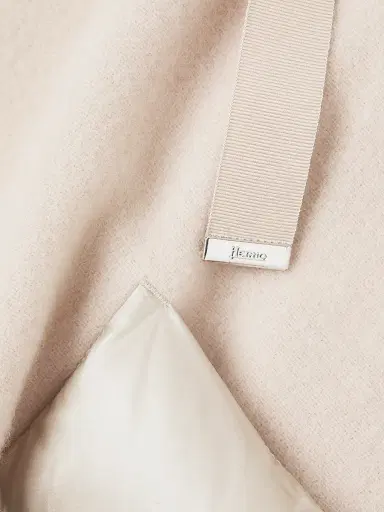 HERNO Women's Wool-Cashmere Open Poncho - Champagne | Thumbnail 6 HERNO Women's Wool-Cashmere Open Poncho - Champagne | Thumbnail 6