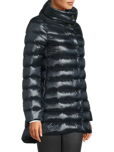 HERNO Women's Iconico Amelia Down Coat - Navy - Size 0 | Thumbnail 4