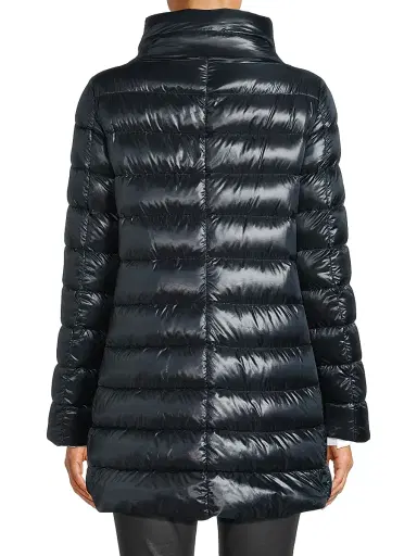 HERNO Women's Iconico Amelia Down Coat - Navy - Size 0 | Thumbnail 5