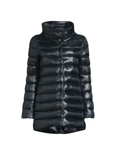 HERNO Women's Iconico Amelia Down Coat - Navy - Size 0 | Thumbnail 1