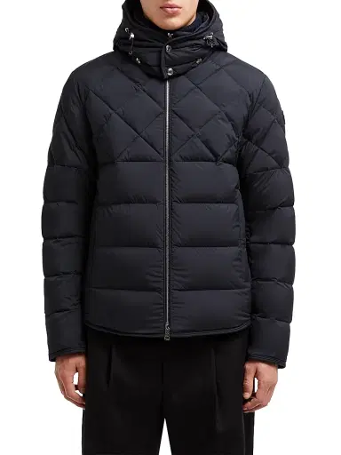 Moncler Men's Cecaud Nylon Diamond-Quilted Down Jacket - Navy Blue | Thumbnail 2 Moncler Men's Cecaud Nylon Diamond-Quilted Down Jacket - Navy Blue | Thumbnail 2