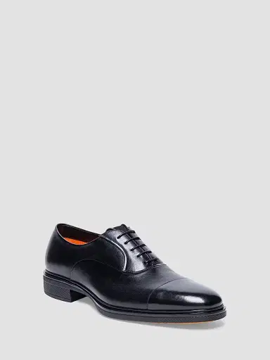 Santoni Men's Leather Cap-Toe Derby Shoes | Thumbnail 2 Santoni Men's Leather Cap-Toe Derby Shoes | Thumbnail 2