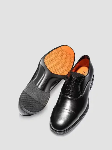 Santoni Men's Leather Cap-Toe Derby Shoes | Thumbnail 8 Santoni Men's Leather Cap-Toe Derby Shoes | Thumbnail 8