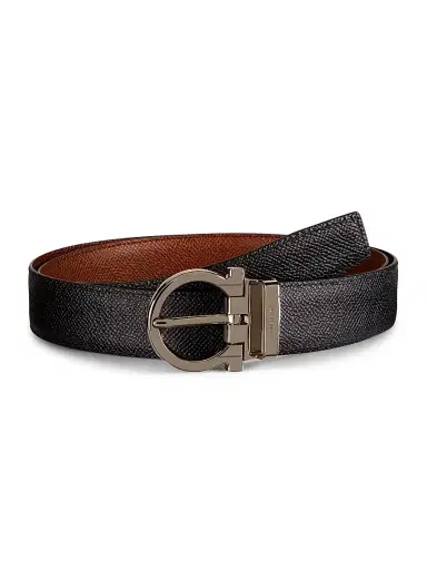 Ferragamo Men's Cut-to-size Belt - Radica Nero - Size 46 | Thumbnail 1