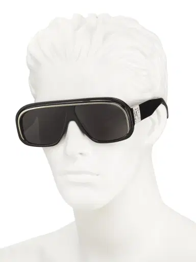 Palm Angels Men's Reedley 63MM Modified Aviator Sunglasses - Black Dark Grey | Thumbnail 3